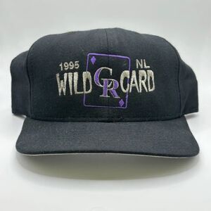 Vintage 1995 Colorado Rockies NL Wild Card MLB Baseball Snapback Hat NEW ERA